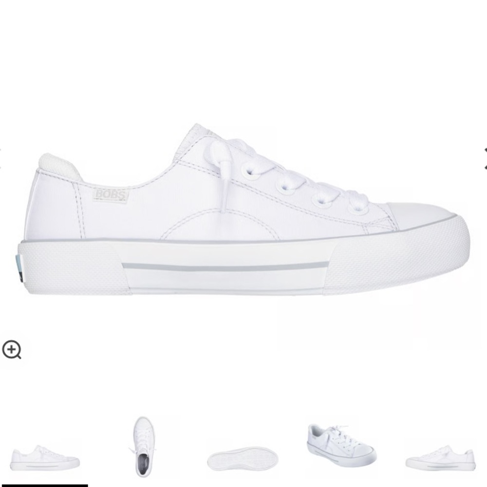 Bobs Skechers Classic White Sneakers 9.5 Arch Fit Utopia